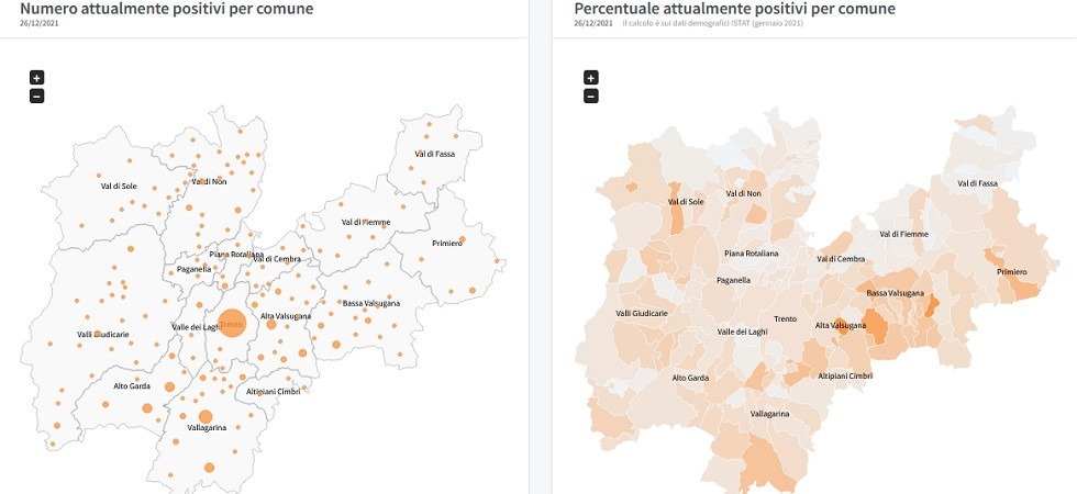 Coronavirus in Trentino, 7 nuovi casi a Predazzo